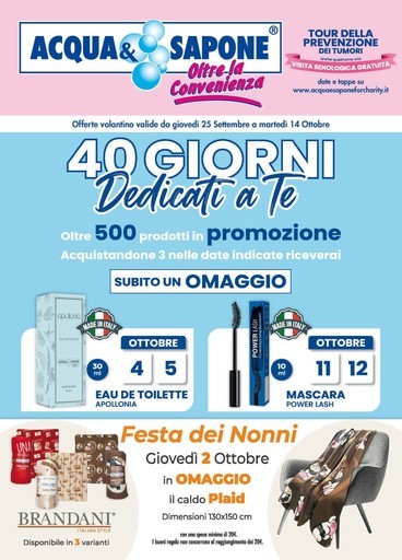 Volantino Acqua e Sapone