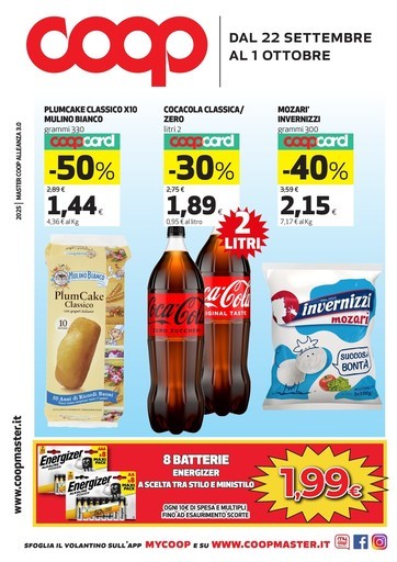 Coop - dal 22 SETTEMBRE AL 1 ottobre
