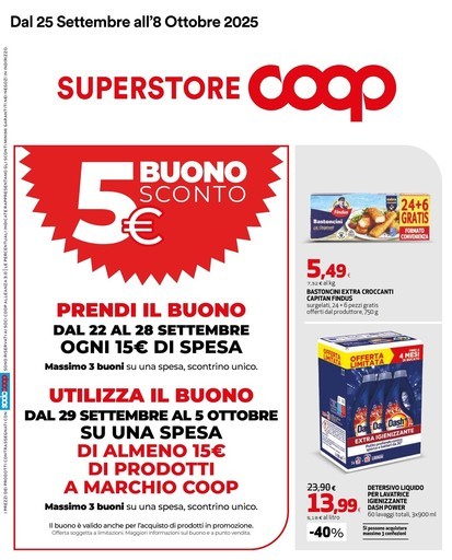 Coop Alleanza Superstore - Dal 25 Settembre all’8 Ottobre 2025