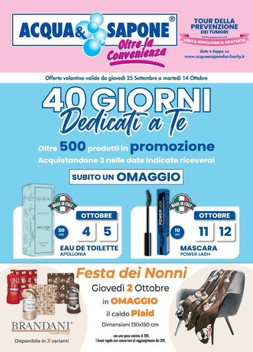 Acqua e Sapone - 40 giorni dedicati a te!
