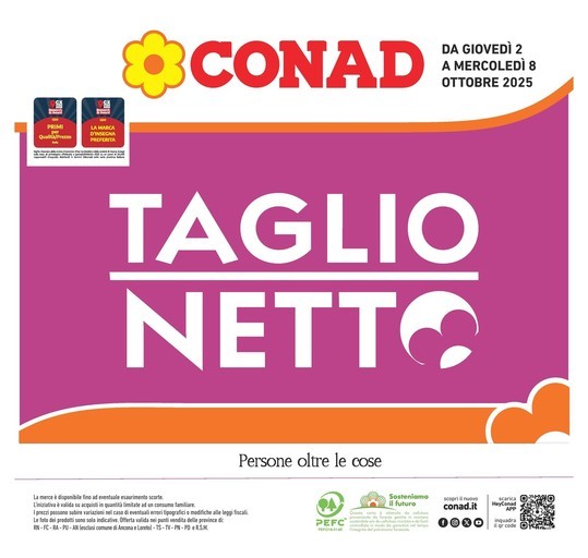 Conad - Taglio netto