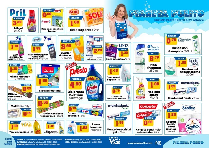 Pianeta Pulito - PROMO VALIDE dal 01 al 21 ottobre