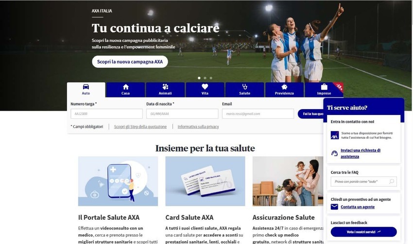Volantino Axa