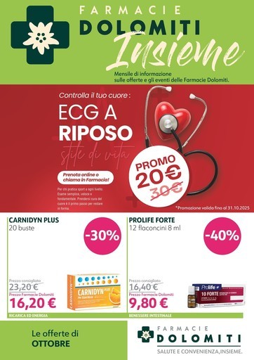 Farmacie Dolomiti - Le offerte di Ottobre