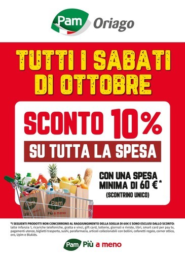 Pam - sconto oriago ottobre
