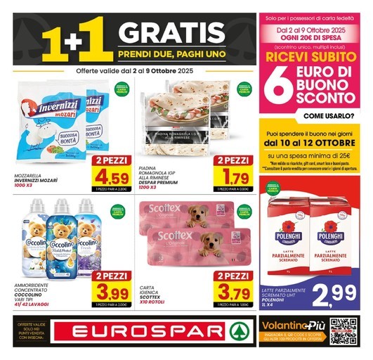 Eurospar - 1+1 gratis