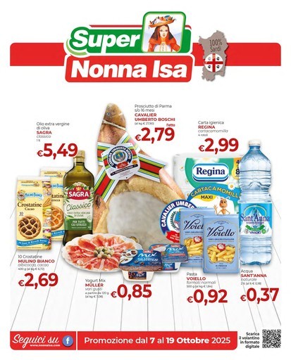 Supermercati Nonna Isa - Promozione dal 7 al 19 Ottobre 2025