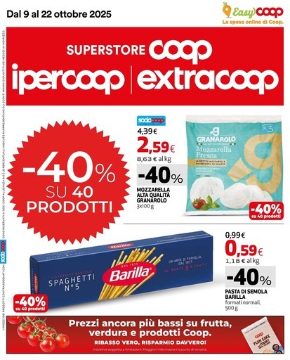Extracoop - 40% su 40 prodotti