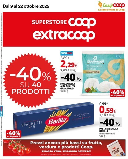 Extracoop - 40% su 40 prodotti