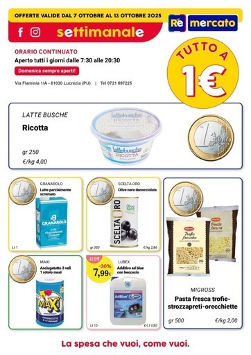 Volantino Re Mercato Lucrezia