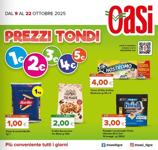 Oasi - Prezzi tondi