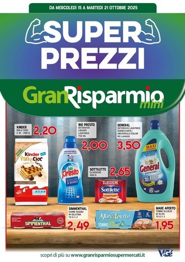 Volantino Supermercati Gran Risparmio