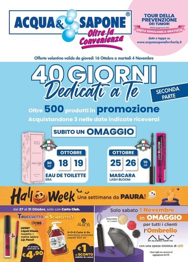 Volantino Acqua e Sapone