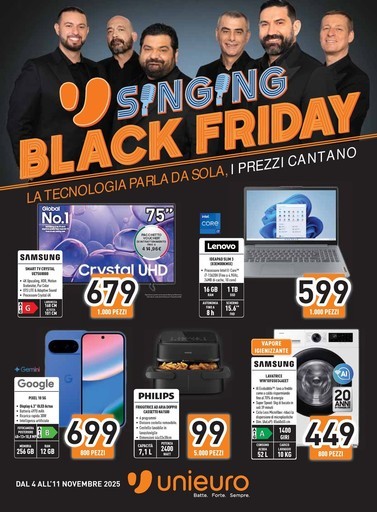 Unieuro - Singing Black Friday da Unieuro!