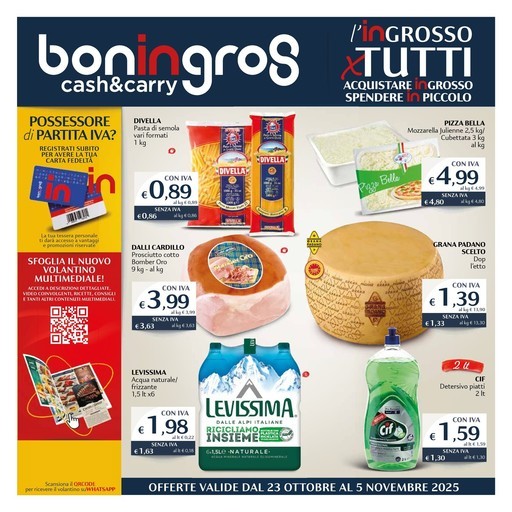 Boningros Cash and Carry - OFFERTE VALIDE DAL 23 OTTOBRE AL 5 NOVEMBRE 2025