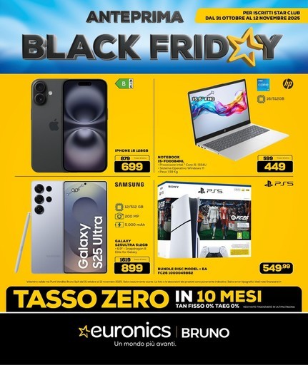 Euronics - Anteprima Black Friday a tasso zero