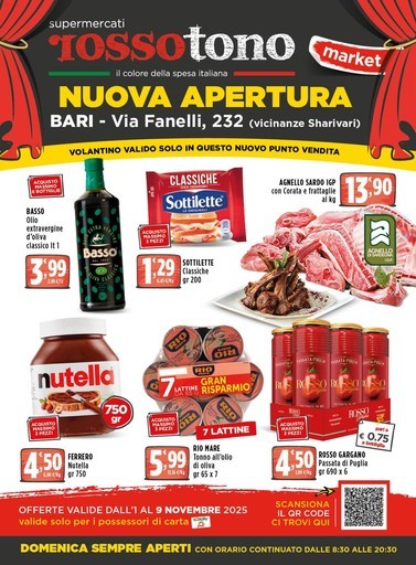 Supermercati Rossotono Market - Nuova apertura