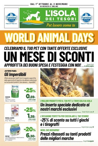 L'Isola dei Tesori - UN MESE DI SCONTI