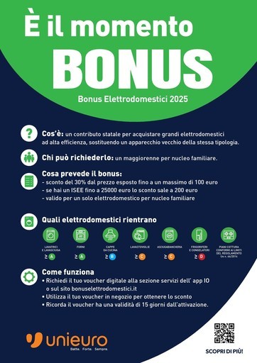 Unieuro - È il momento del bonus da Unieuro!