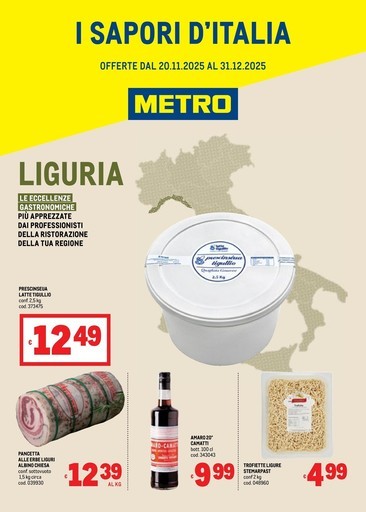 Metro - Sapori d'Italia - LIGURIA