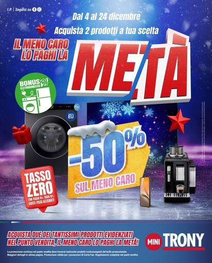 Trony - Il meno caro lo paghi la metà da Trony!