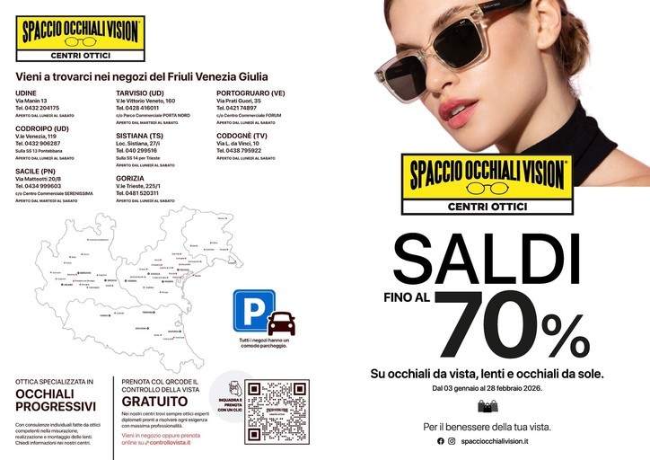 Spaccio Occhiali Vision - Saldi fino al 70%