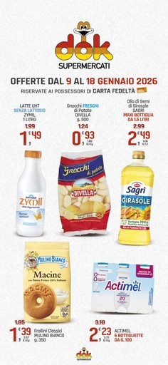 Dok - Offerte dal 9 al 18 gennaio 2026