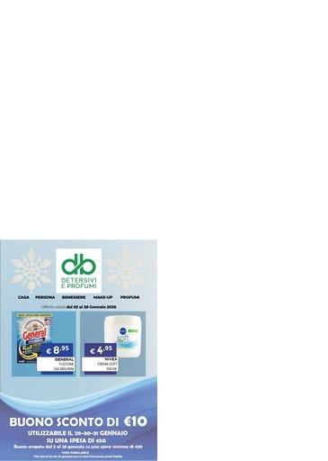 DB detersivi - Buono sconto di 10 euro