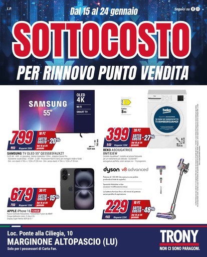 Trony - SOTTOCOSTO Trony Altopascio!
