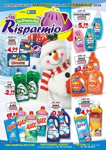 La Fonte del Risparmio - Offerte valide da oggi fino al 1 febbraio