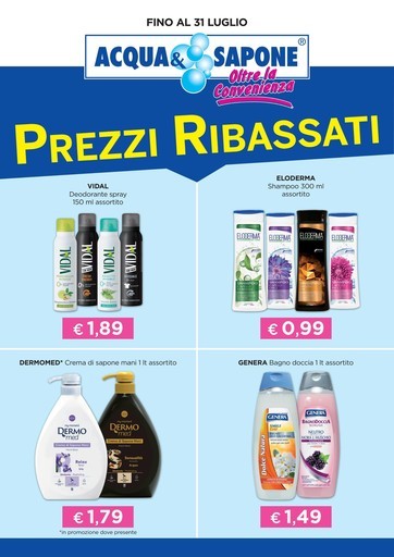 Volantino Acqua e Sapone
