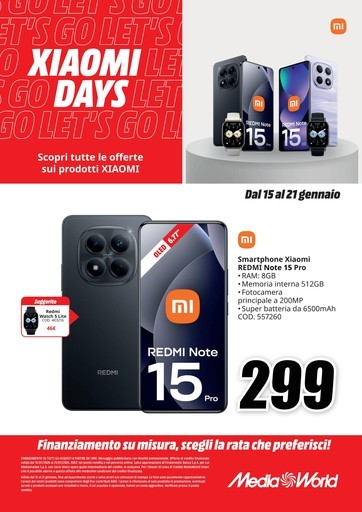 MediaWorld - Xiaomi days