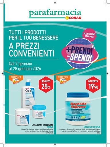 Parafarmacia Conad - + prendi - spendi