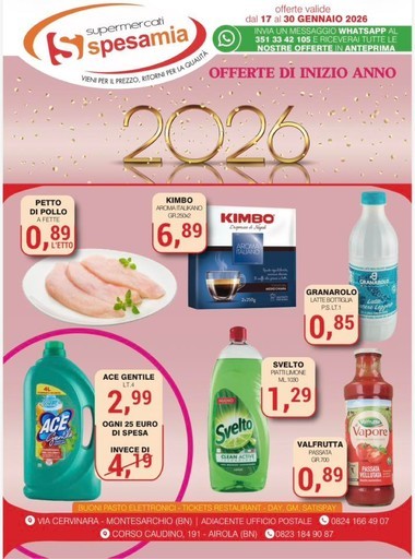 Supermercati Spesa Mia - Offerte di inizio anno 2026