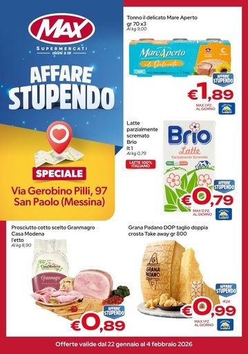 Max Supermercati - Affare stupendo