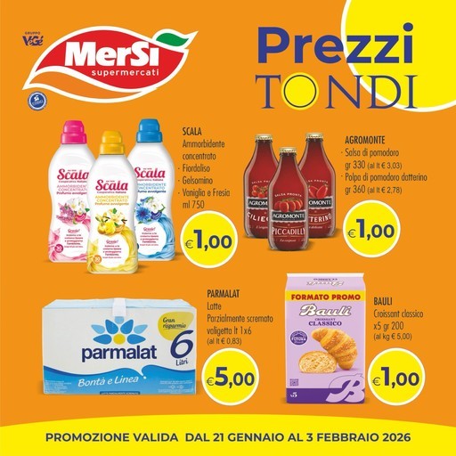 MerSi Supermercati - Prezzi tondi