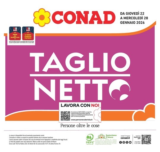 Conad - Taglio netto