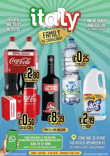 Italy Cash&Carry - offerte dal 19/01 al 01/02