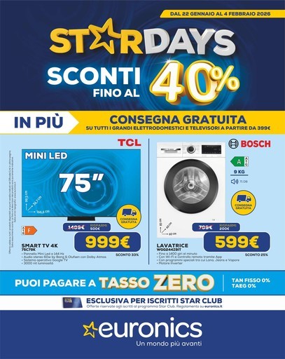 Euronics - Sconti fino al 40%