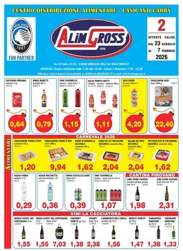 Alimgross - OFFERTE VALIDE DAL 23 GENNAIO AL 7 FEBBRAIO 2026