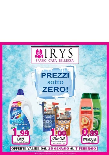 Irys - Prezzi sotto zero!