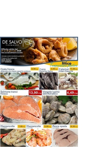 Pescheria De Salvo - Offerte valide dal 21 al 30 gennaio