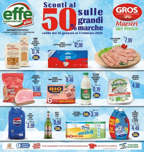 Supermercati Effepiù - Sconti al 50%