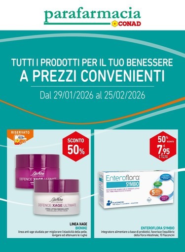 Parafarmacia Conad - Promozione Parafarmacia Dal 29/01 Al 25/02