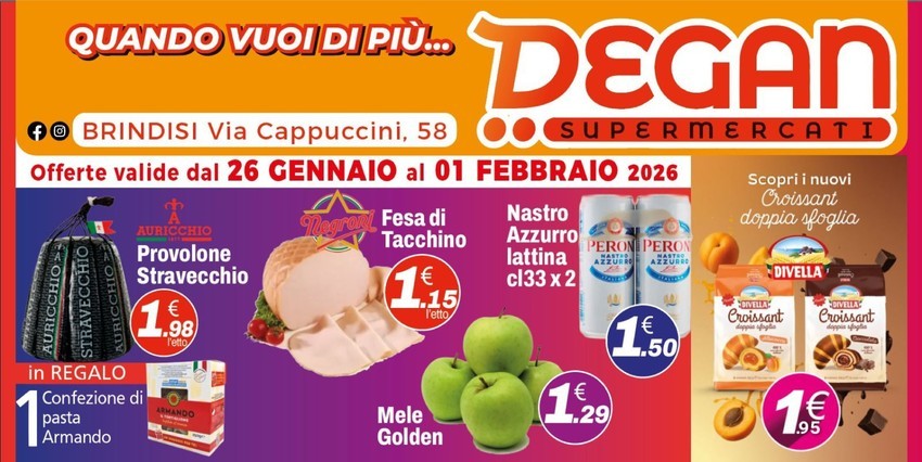 Degan supermercati - Offerte valide dal 26 gennaio al 01 febbraio 2026