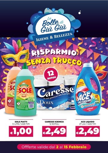 Volantino Le Bolle di Giù Giù