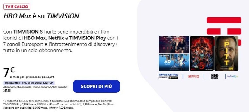 Tim - HBO Max e su TIMVISION