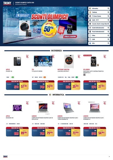 Trony - Sconti olimpici