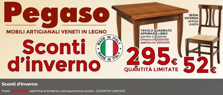 Volantino Pegaso Mobili