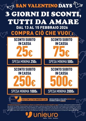 Unieuro - 3 giorni di sconto tutti da amare da Unieuro!